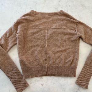 Free people, 100%, cashmere sweater, color is khaki, size XS